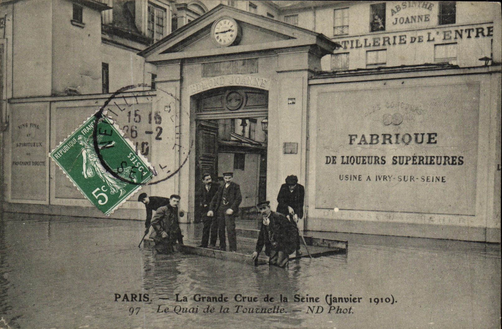 Paris — Die große Flut der Seine (Januar 1910) — ND Phot.
