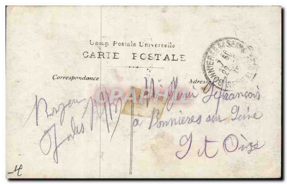 CPA Paris Inonde Gare de Lyon — Rückseite