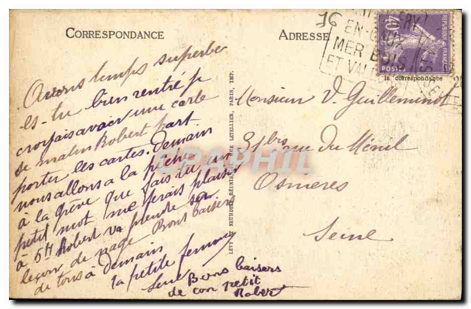 CPA Saint Valery en Caux Sortie du Port  — Rückseite