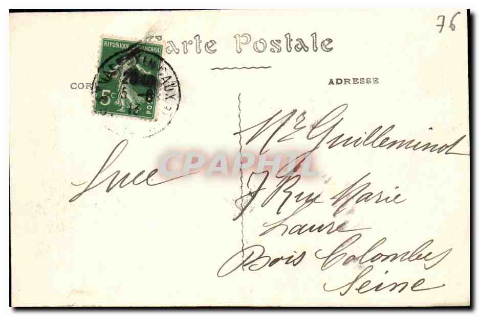 CPA St Valery La Jetee — Rückseite