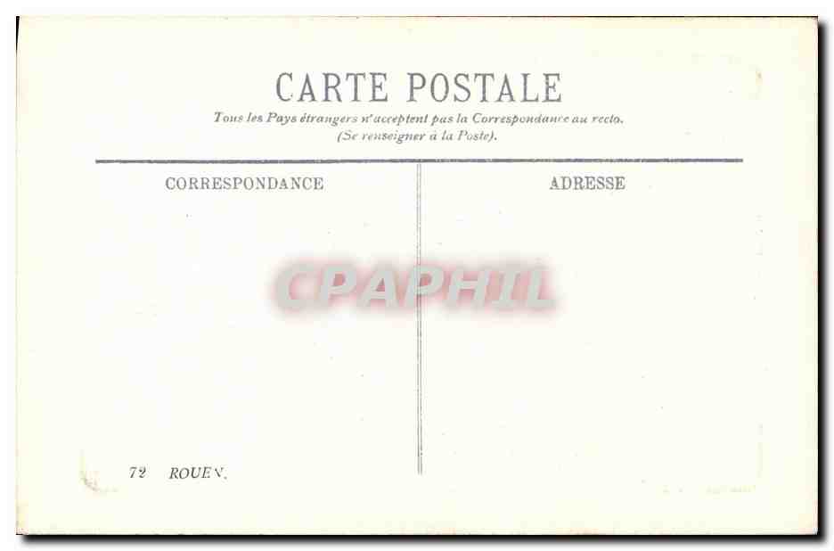 CPA Rouen Les Fleches de Notre Dame  — Rückseite
