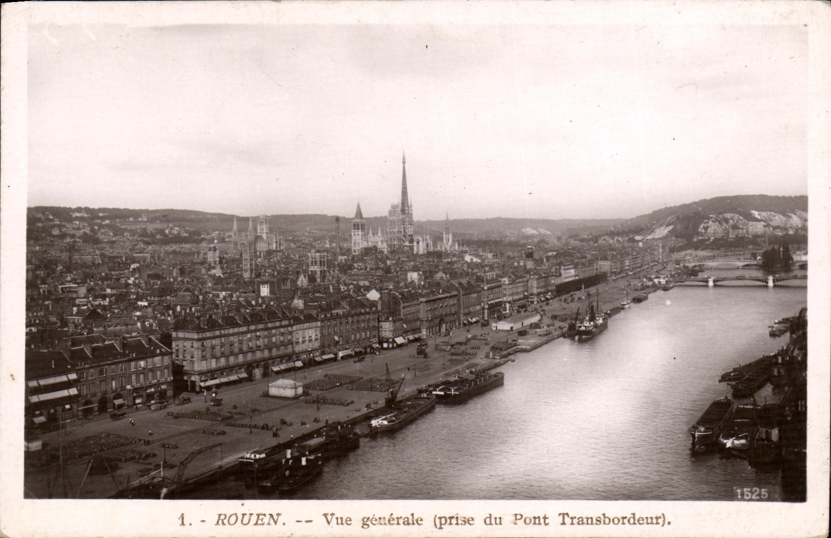 CPA Rouen Vue generale Prise du Pont Transbordeur 