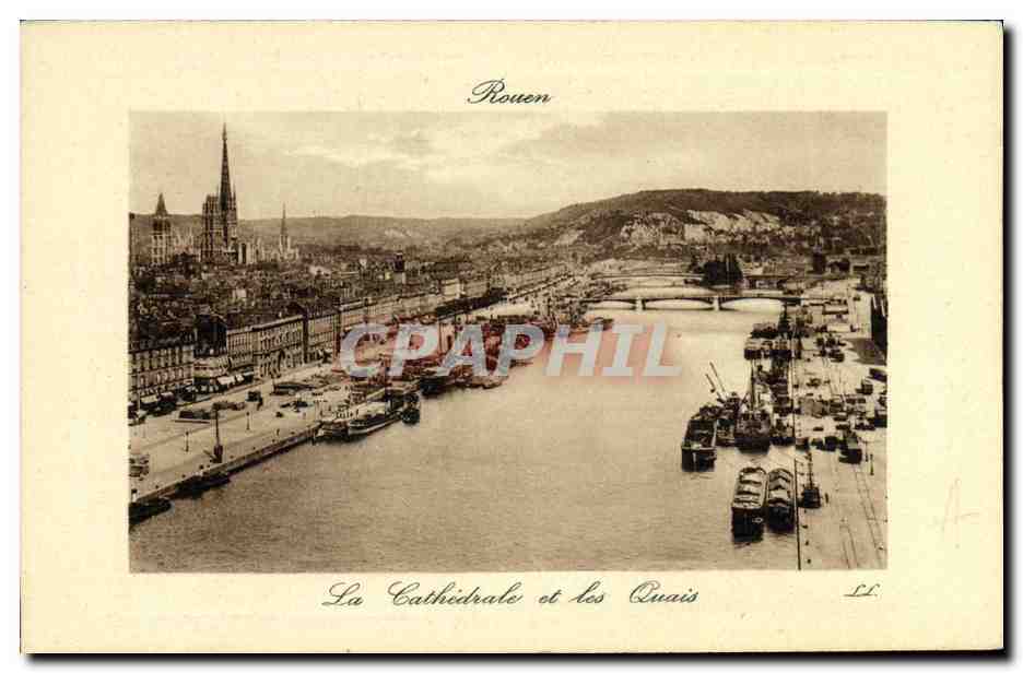 CPA Rouen Le Cathedrale et les Quais 