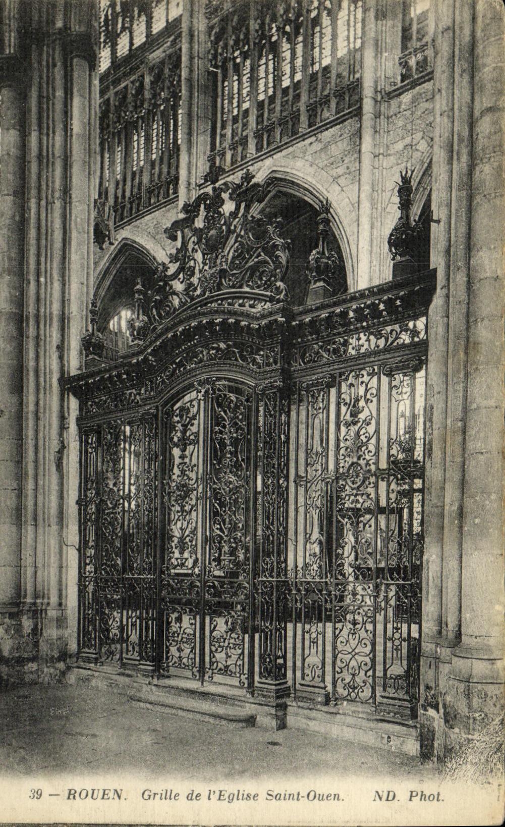 CPA Rouen Grille de l Eglise Saint Ouen 