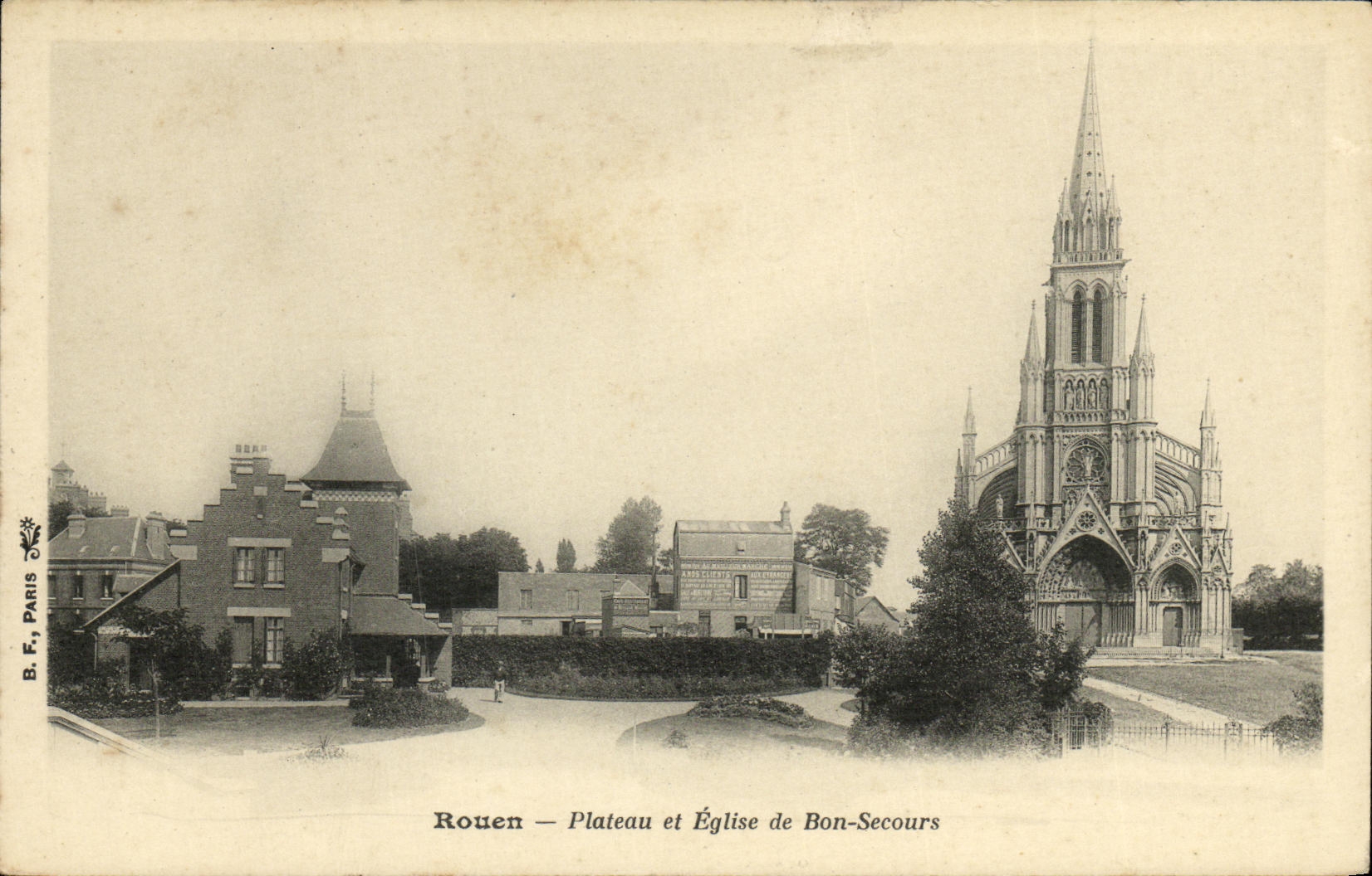 CPA Rouen Plateau et Eglise de Bon Secours 