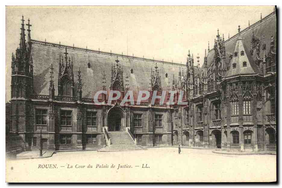CPA Rouen La Cour du Palais de Justice 