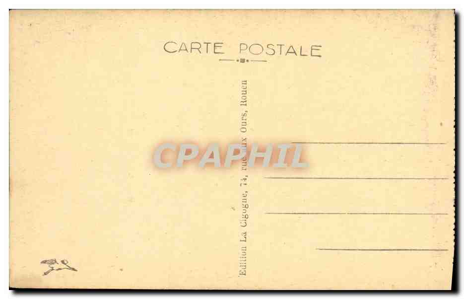 CPA Rouen Pont Boieldieu Bateau — Verso