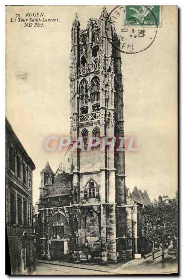 CPA Rouen La Tour Saint Laurent 