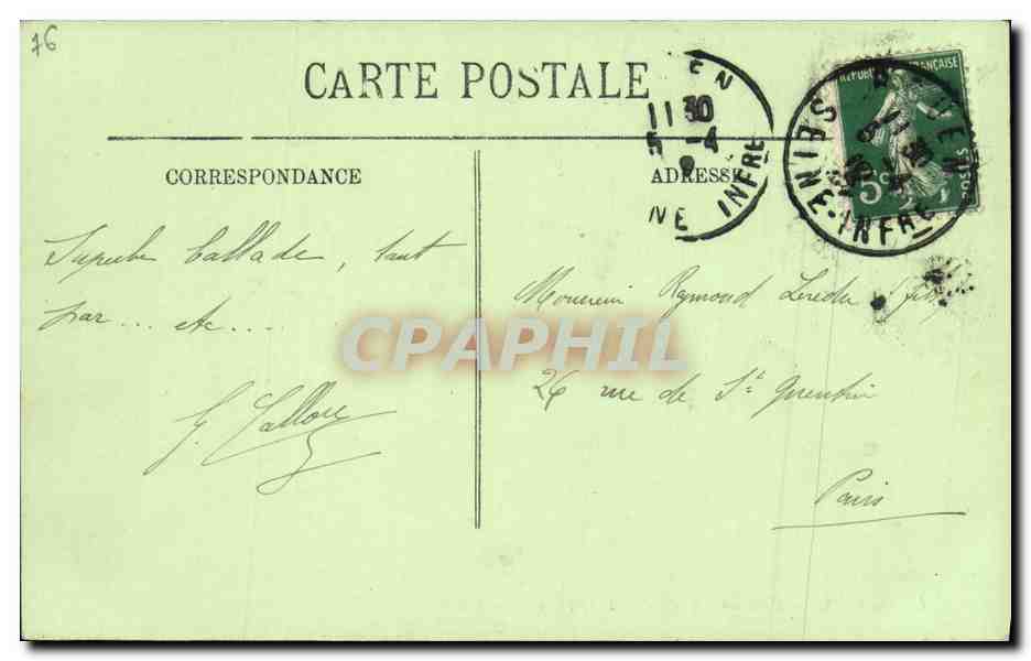 CPA Rouen Pnaorama pris de Sainte Catherine  — Verso