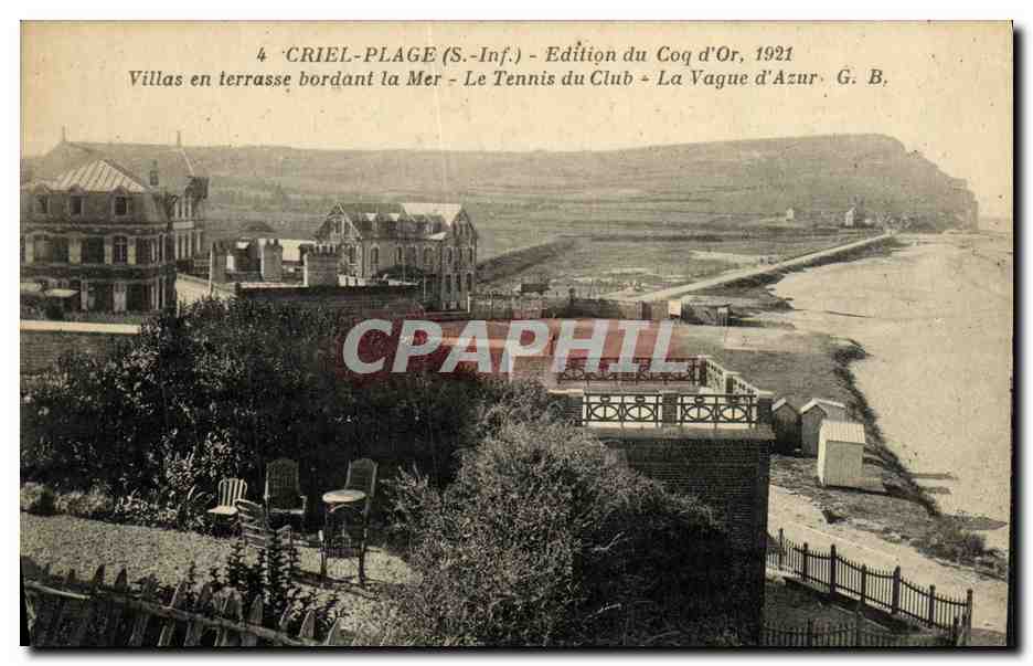 CPA Criel Villas en terrasse bordant la mer La vague d azur