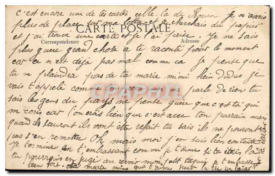 CPA Rouen Vieille maison du 15eme — Verso