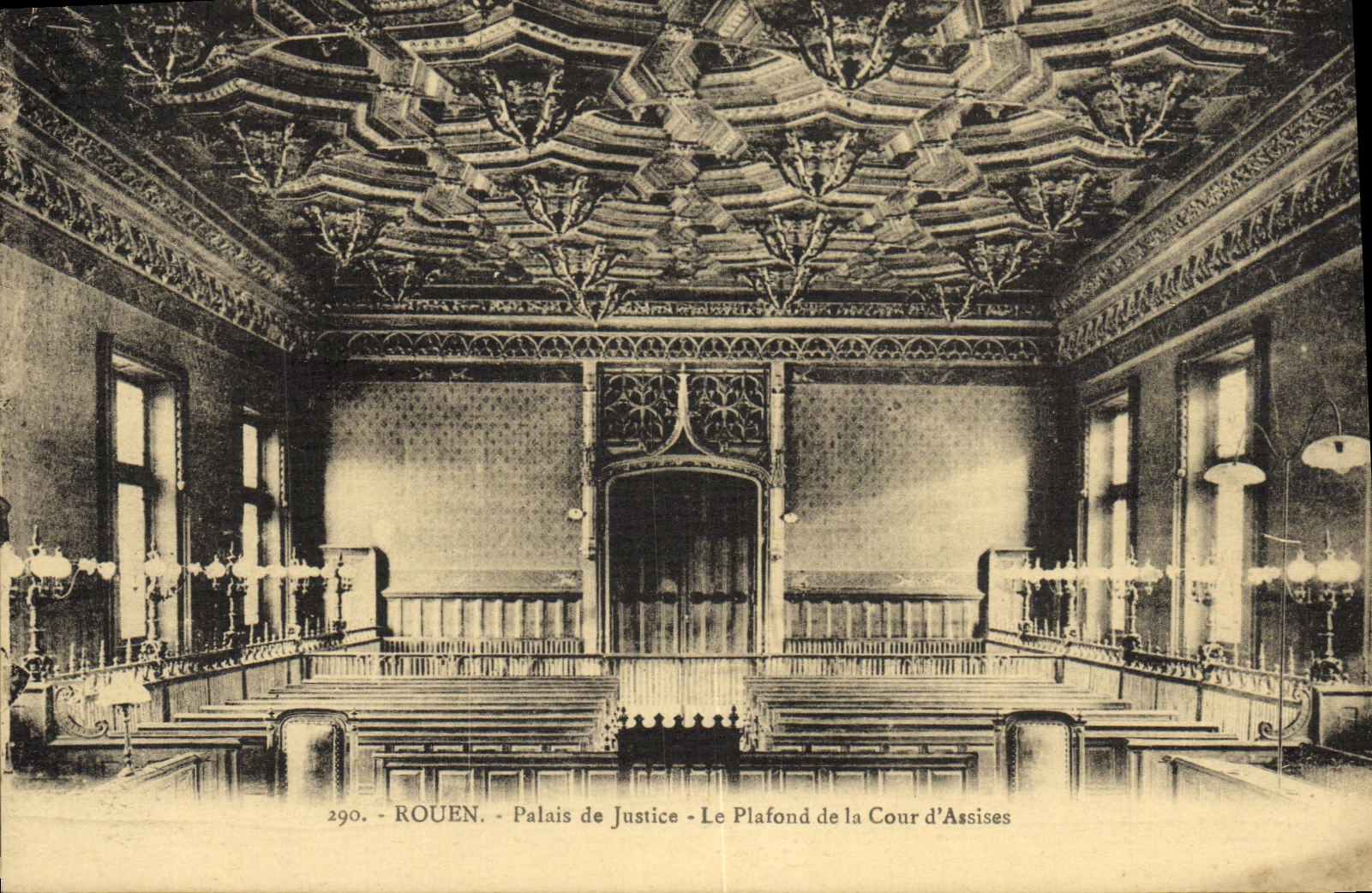 CPA Rouen Palais de Justice Le Plafond de la Cour d Assises 