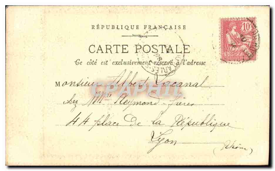CPA Cour d Albane Rouen — Verso