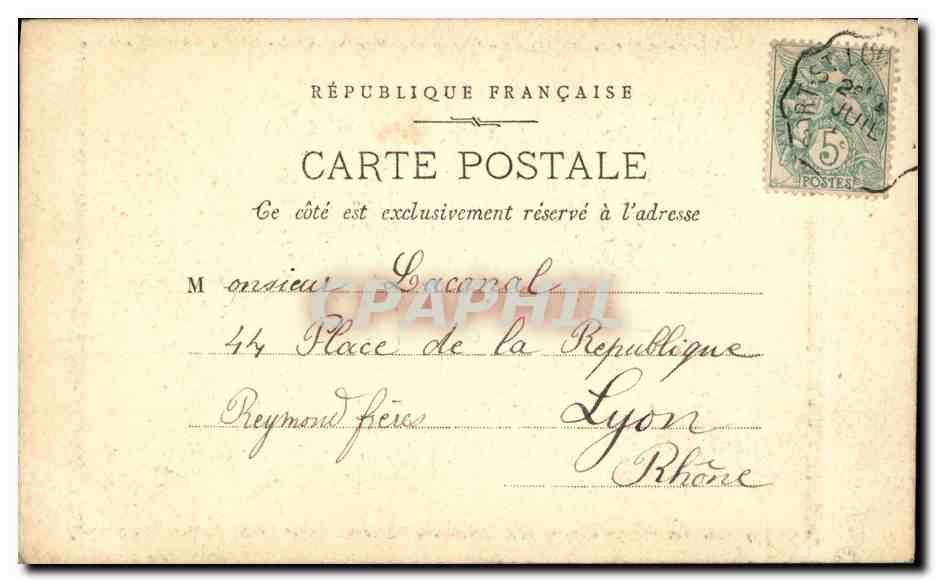 CPA Portail du temple St Eloi Rouen — Rückseite