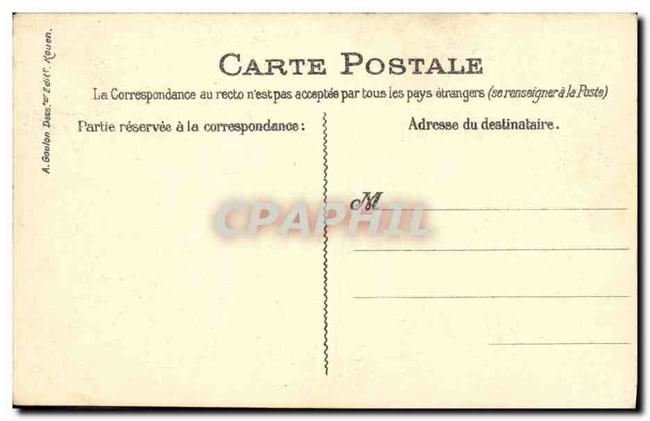 CPA Rouen Rue St Romain — Verso