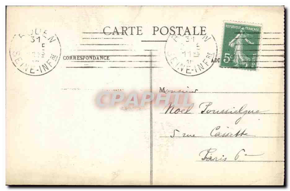 CPA Rouen Tour Jeanne d Arc  — Verso