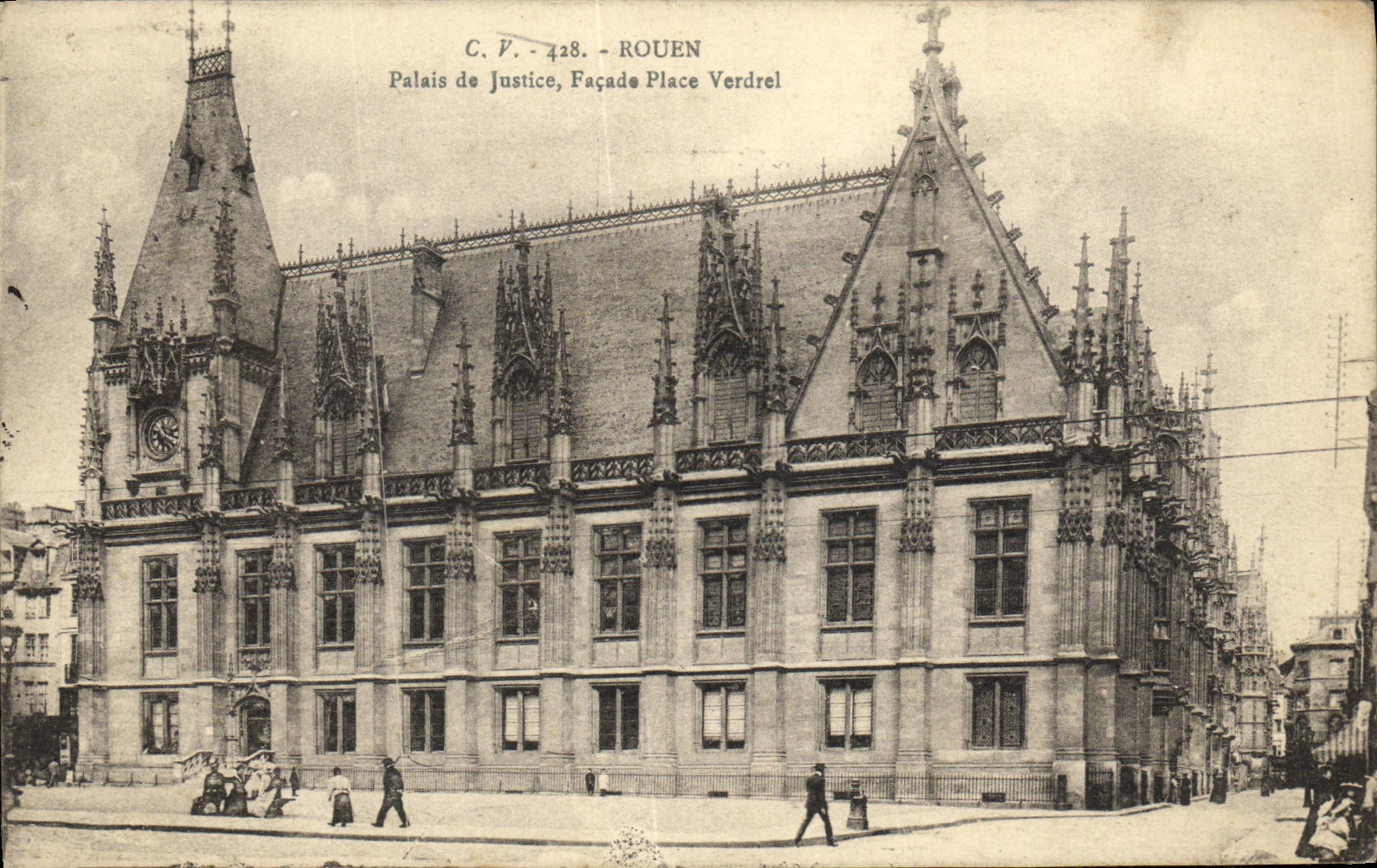 CPA Rouen Palais de Justice Facade Place Verdrel 