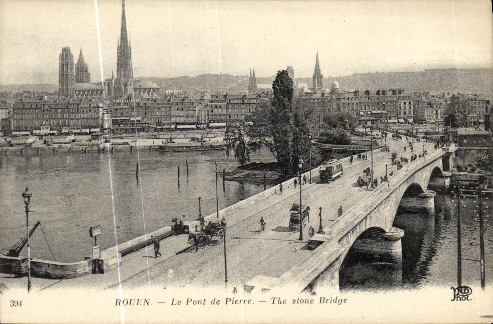 CPA Rouen Le Pont de Pierre 