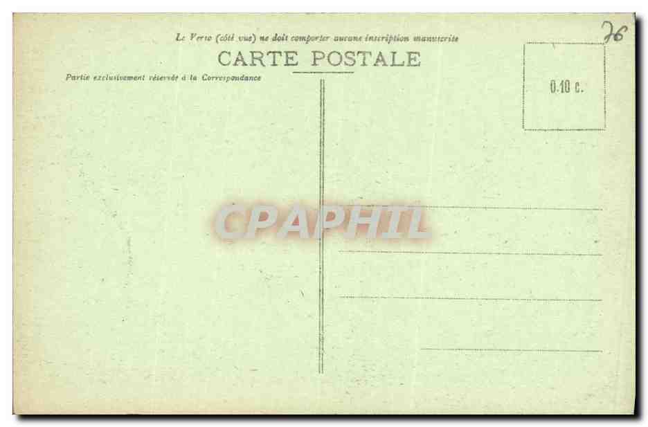 CPA Rouen Vue generale prise du Transbordeur Bateaux — Rückseite