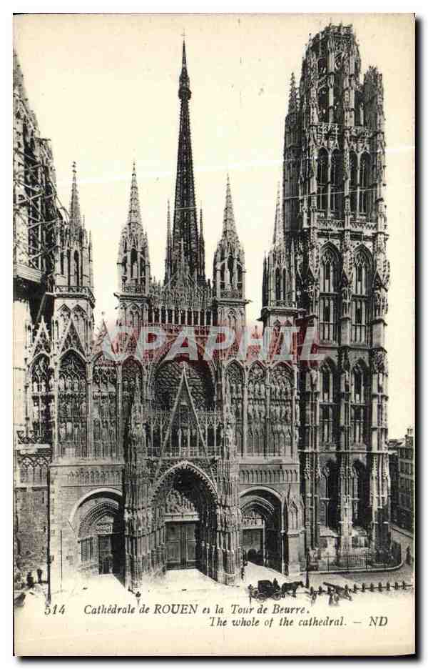 CPA Cathedrale de Rouen et la Tour de Beurre 