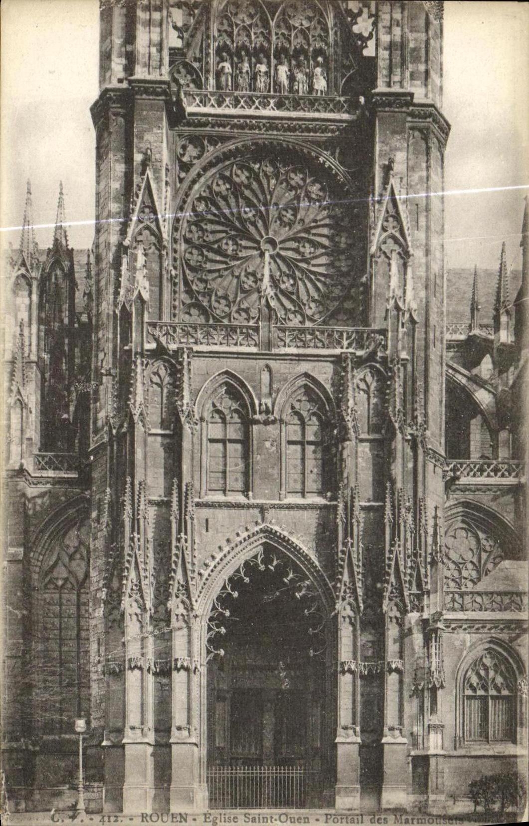 CPA Rouen Eglise Saint Ouen Portail des Marmousets