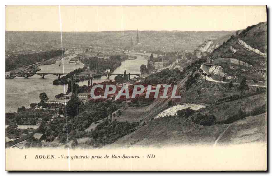 CPA Rouen Vue generale prise de Bon Secours 