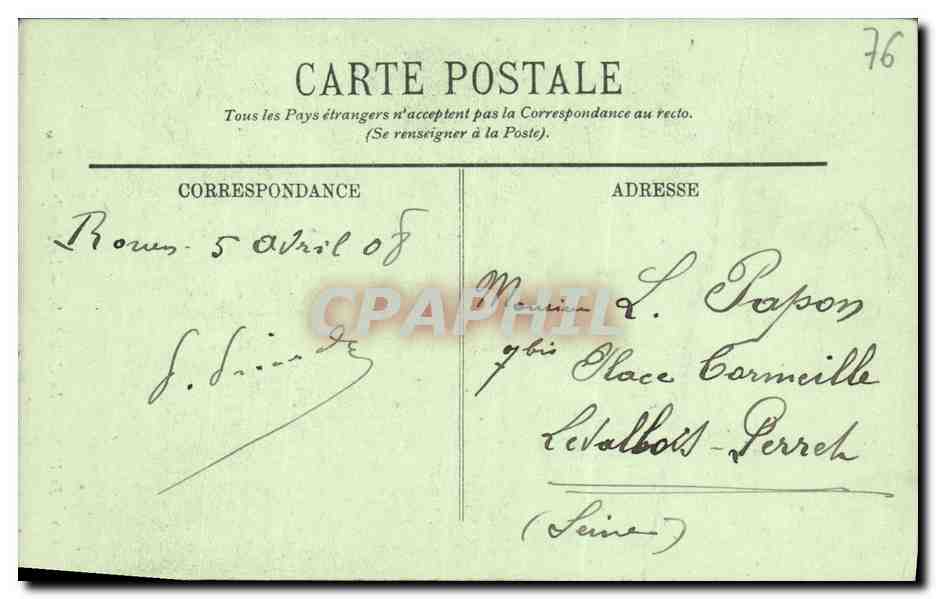 CPA Rouen La Cathedrale La Facade echafaudages  — Rückseite