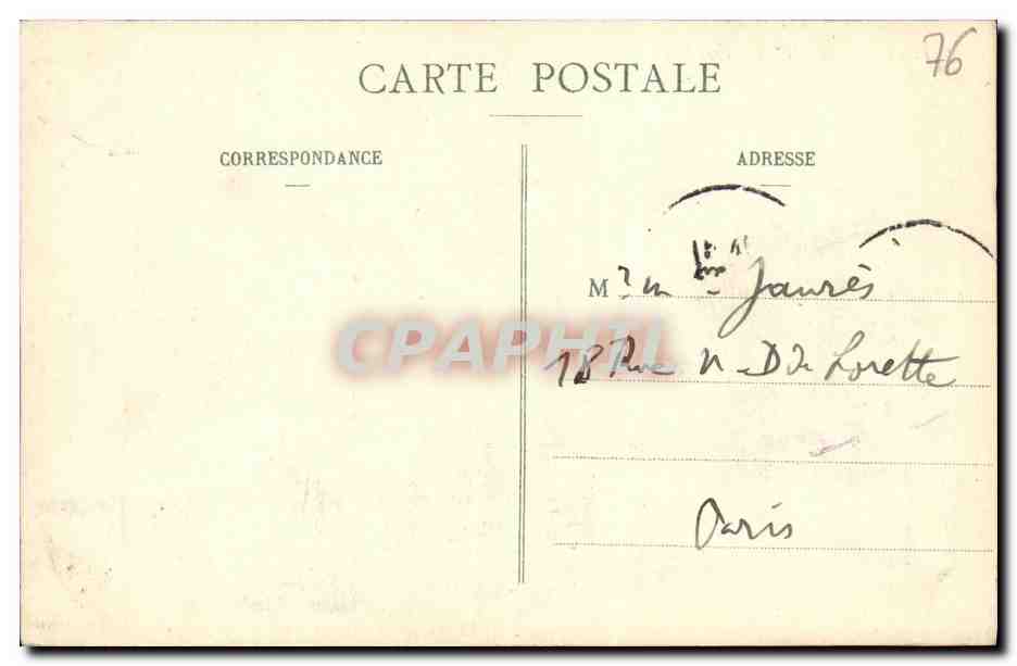 CPA Rouen Palais de Justice Cour Interieure  — Verso