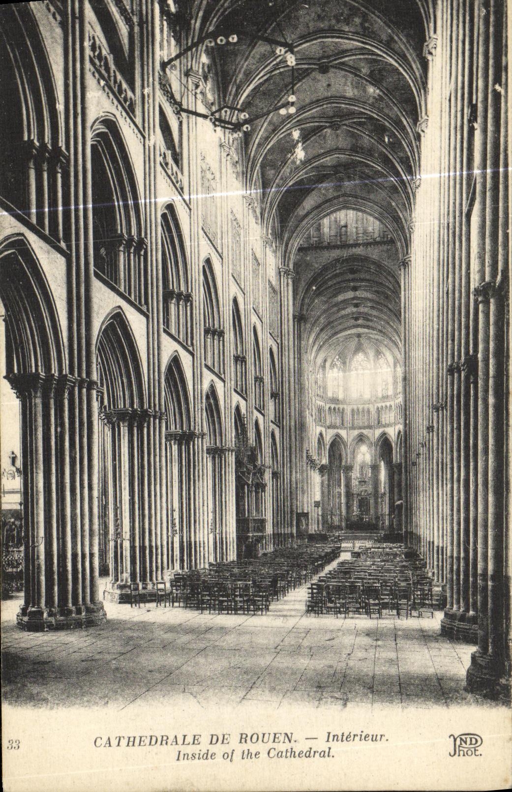 CPA Cathedrale de Rouen Interieur 