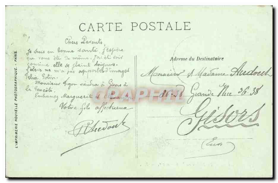 CPA Rouen Le Statue de Napoleon 1er — Verso