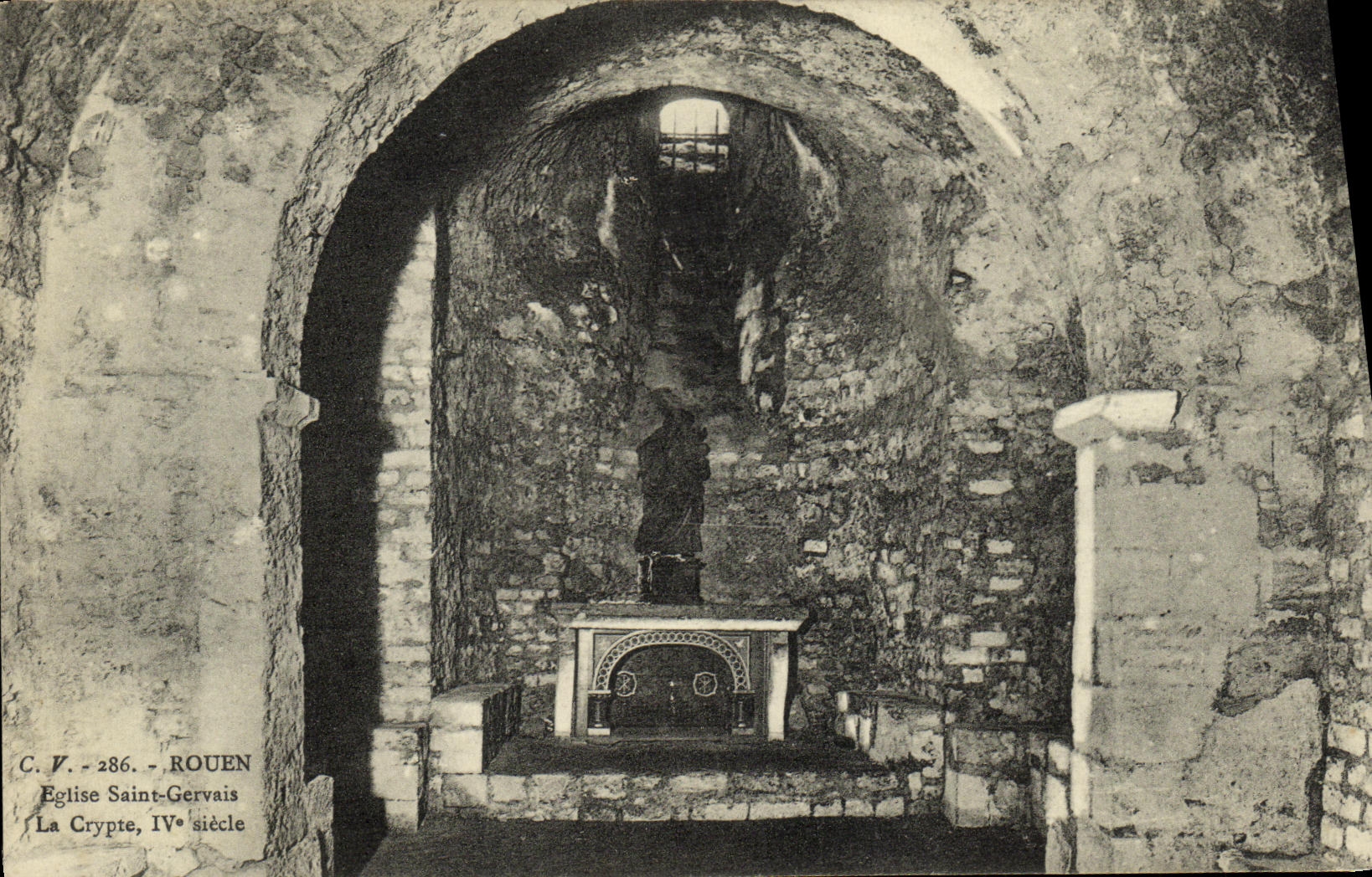 CPA Rouen Eglise Saint Gervais La crypte