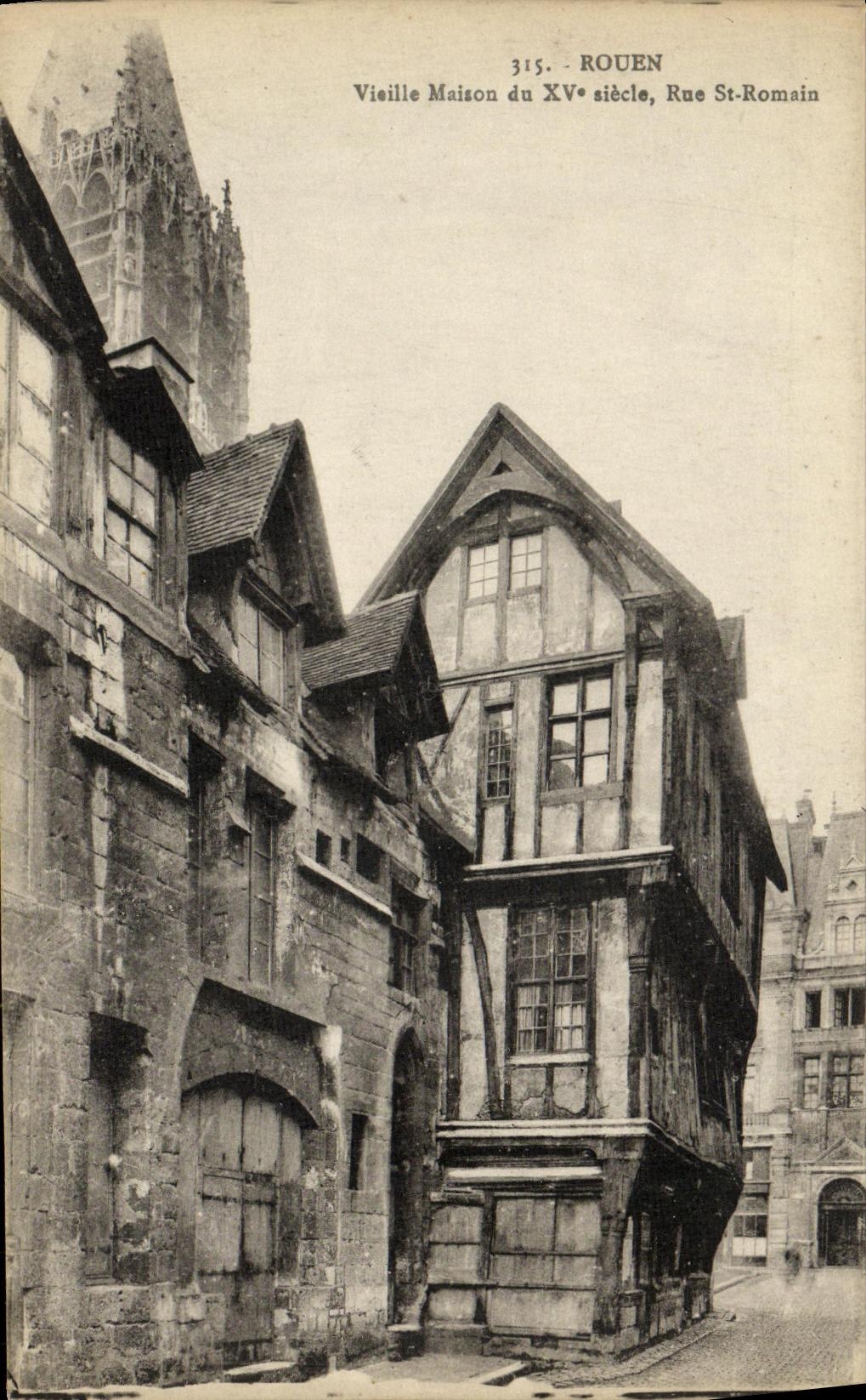 CPA Rouen Vieille Maison du 15eme Rue St Romain 