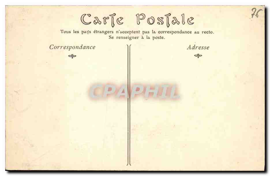 CPA Rouen L Hotel Bourgtheroulde — Verso