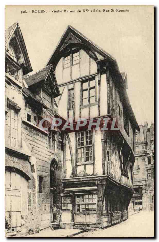 CPA Rouen Vieille maison du 15eme Rue St Romain