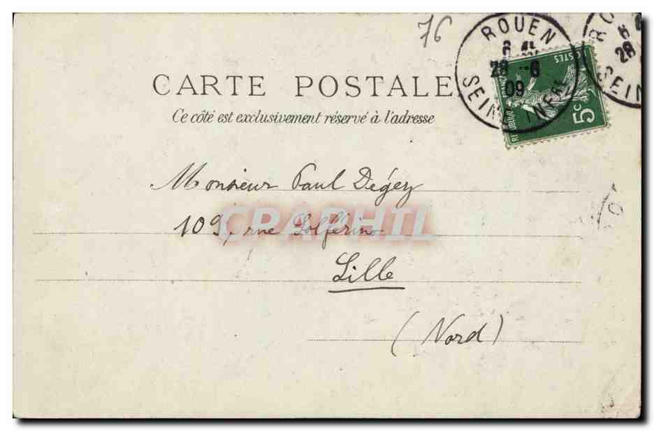 CPA Rouen Tombeau du Duc de Breze — Rückseite