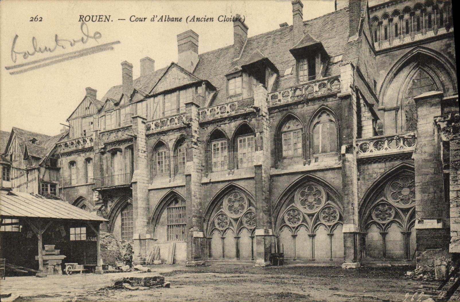 CPA Rouen Cour d Albane Ancien cloitre