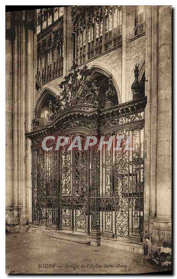 CPA Rouen Grilles de L Eglise Saint Ouen