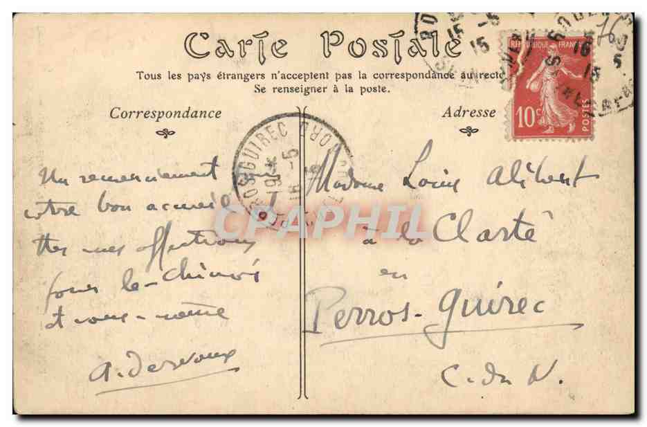 CPA Rouen Eglise Saint Maclou Porte Transept septentrional — Verso