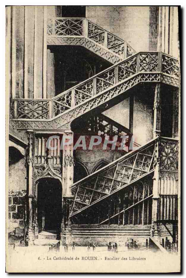 CPA Rouen La Cathedrale de Escalier des Libraires