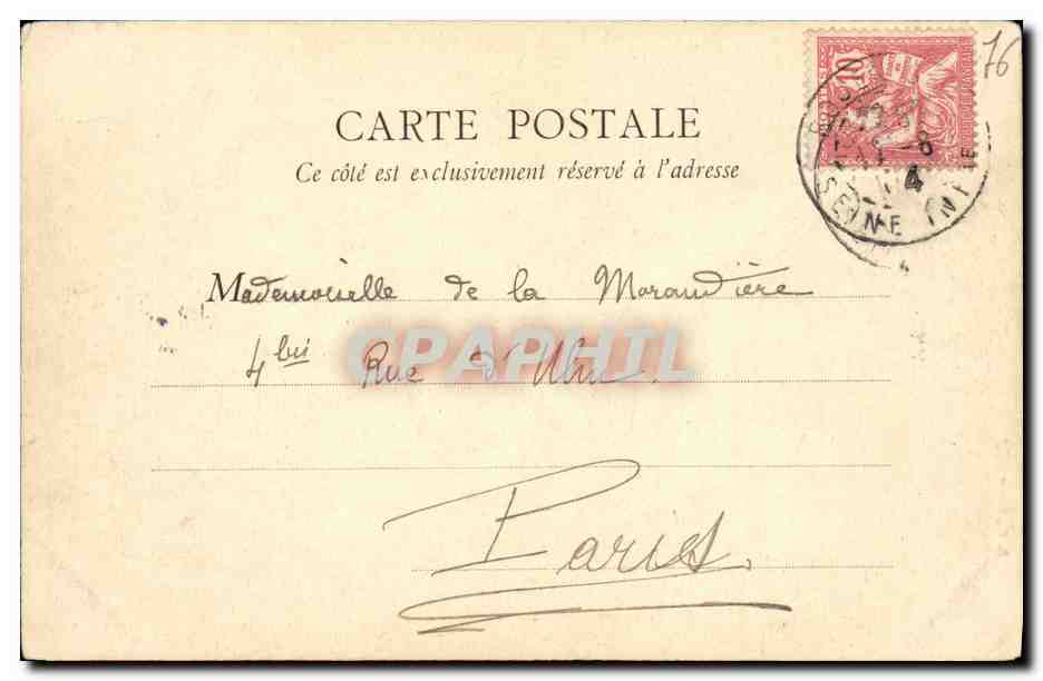 CPA Rouen Le Jardin Des Plantes — Verso