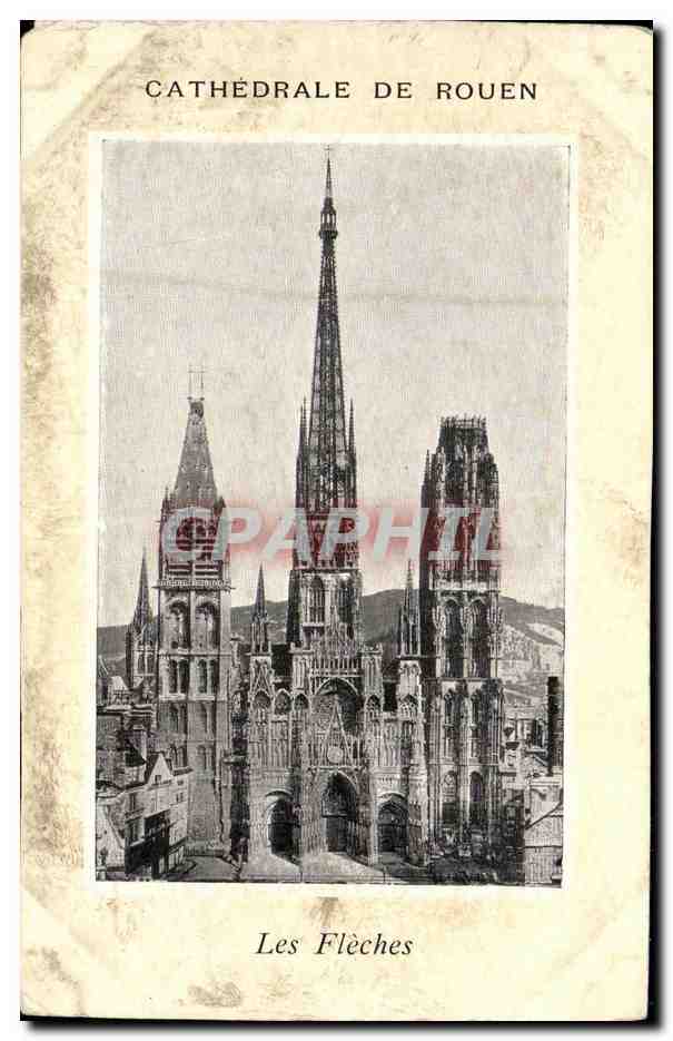 CPA Rouen Cathedrale Les fleches 