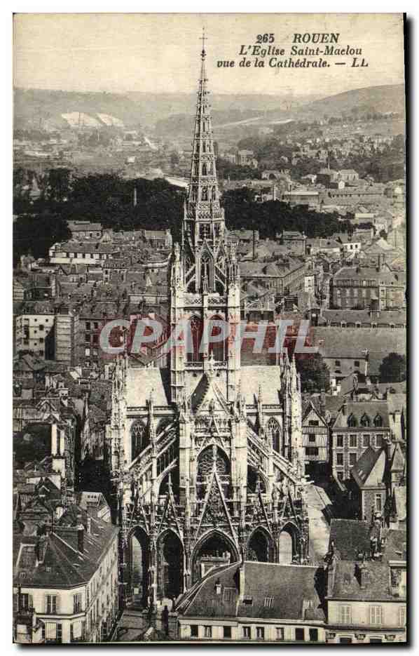 CPA Rouen L Eglise Saint Maclou Vue De La Cathedrale