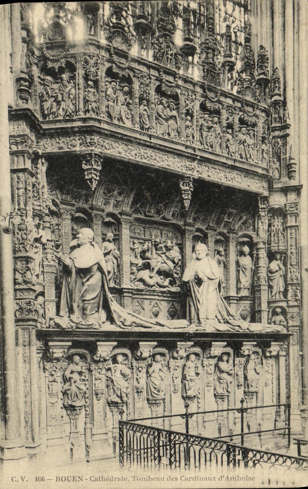 CPA Rouen cathedrale Tombeau des cardinaux d Amboise