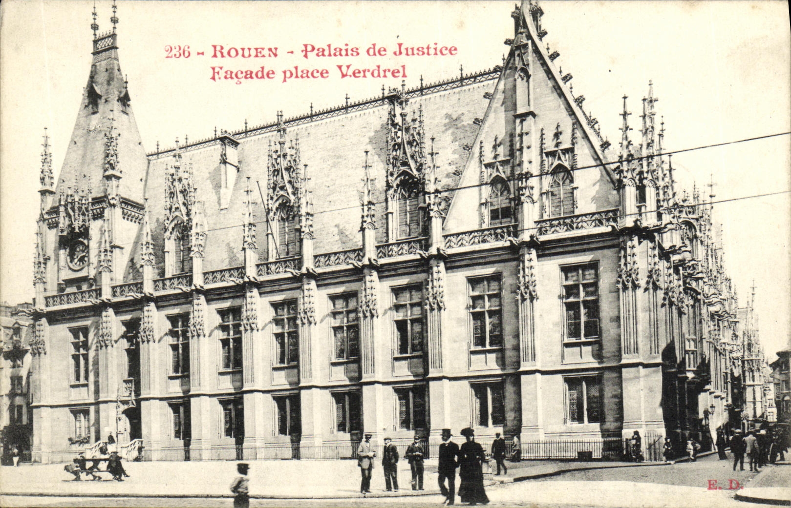 CPA Rouen Palais de Justice Facade Place Verdrel