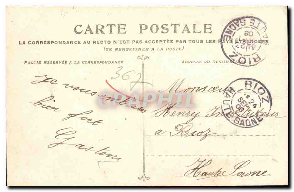 CPA Rouen Quai de Paris — Verso