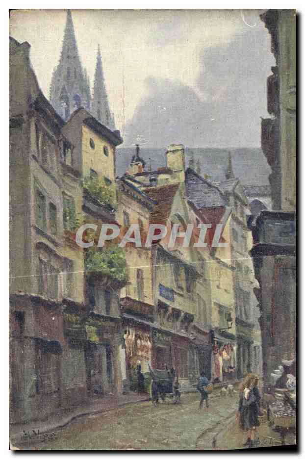 CPA Rouen Rue des boucheries Sasint ouen 