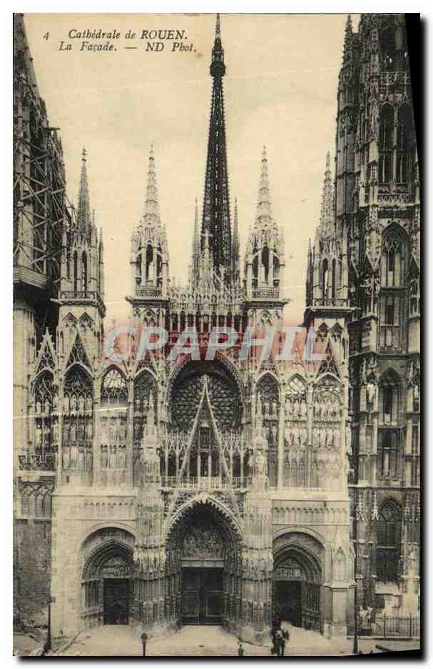 CPA Rouen Cathedrale La Facade