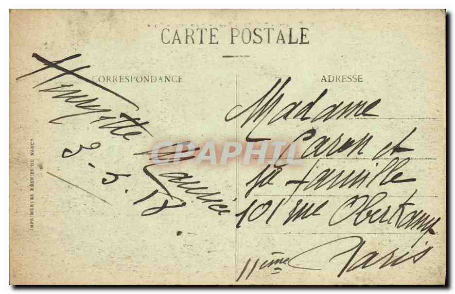 CPA Rouen Vue Generale Vers la Seine — Verso