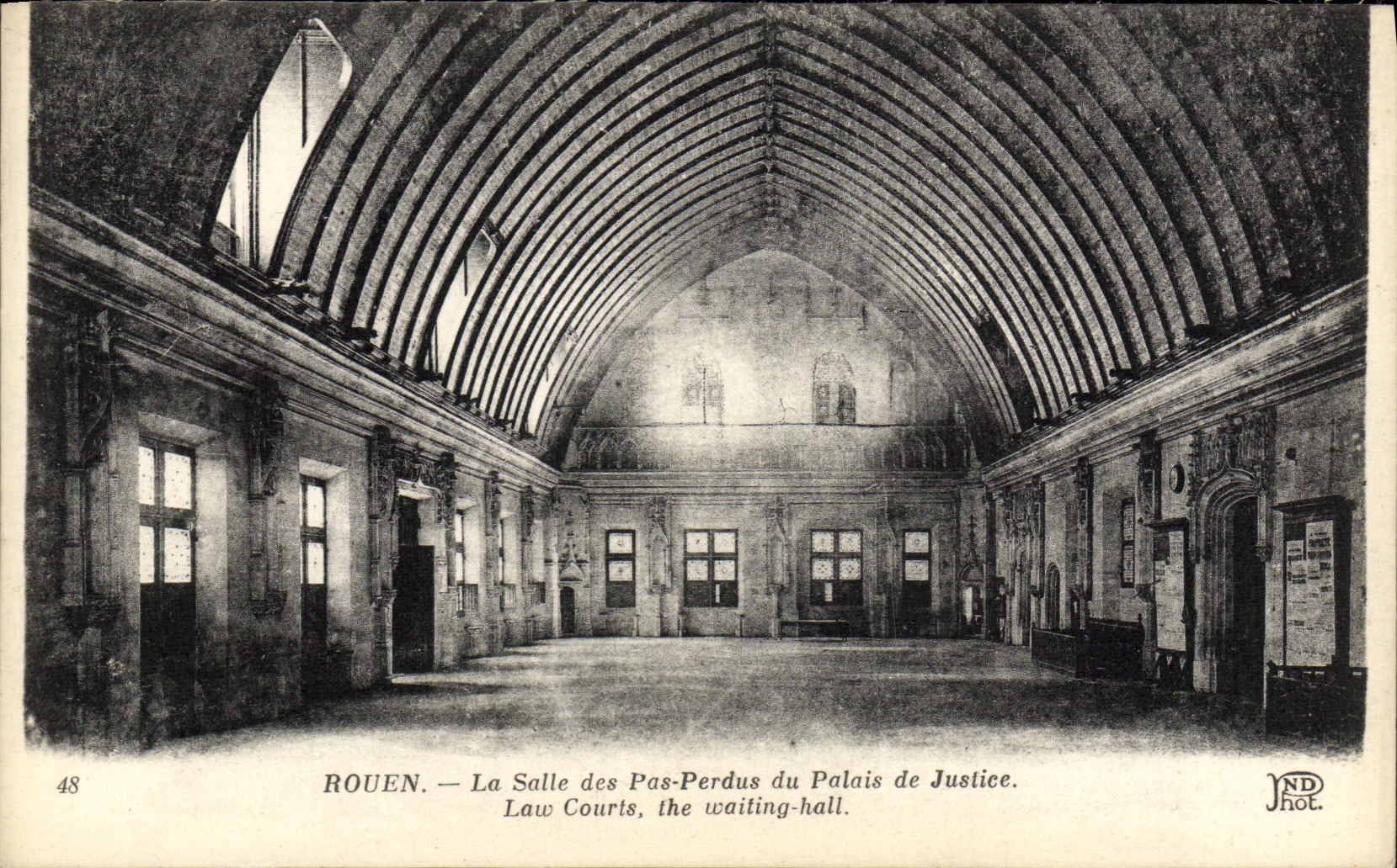 CPA Rouen La Salle des Pas Perdus Du Palais De Justice