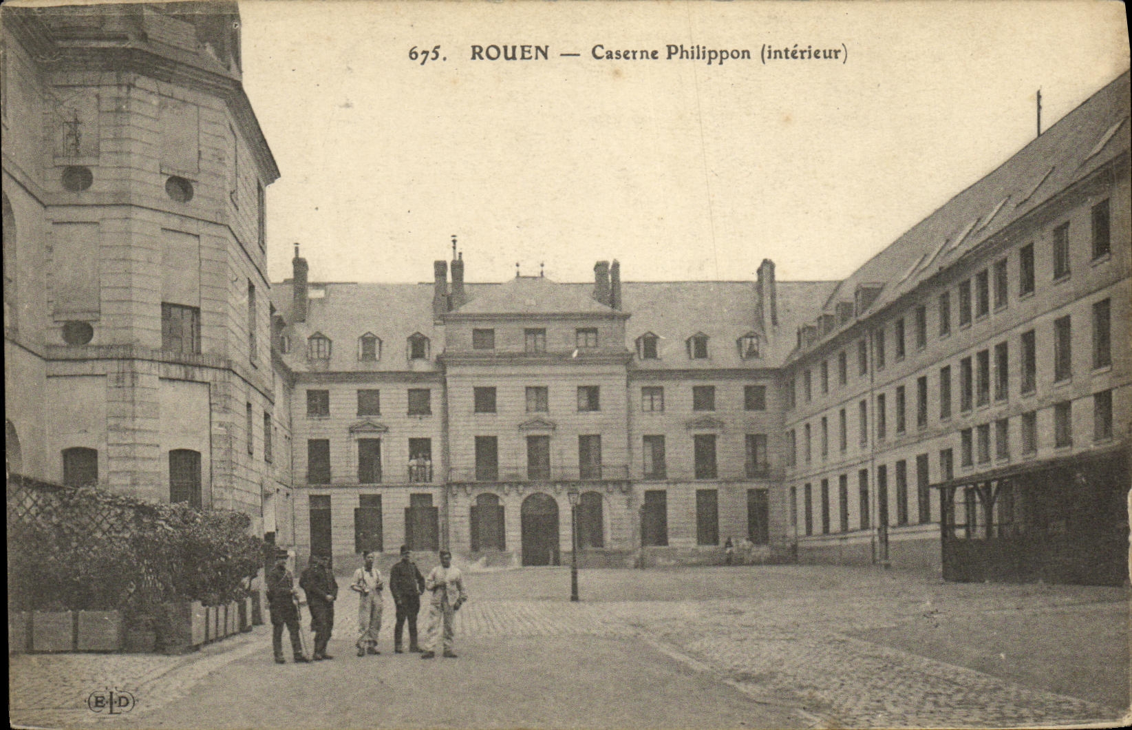 CPA Rouen Caserne Philippon Militaria
